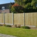 Hout beton schutting