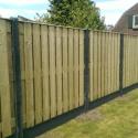 Hout beton schutting antraciet paal.